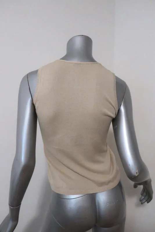 Malo Sweater Set Nude Size 40 Sleeveless Top & Cardigan