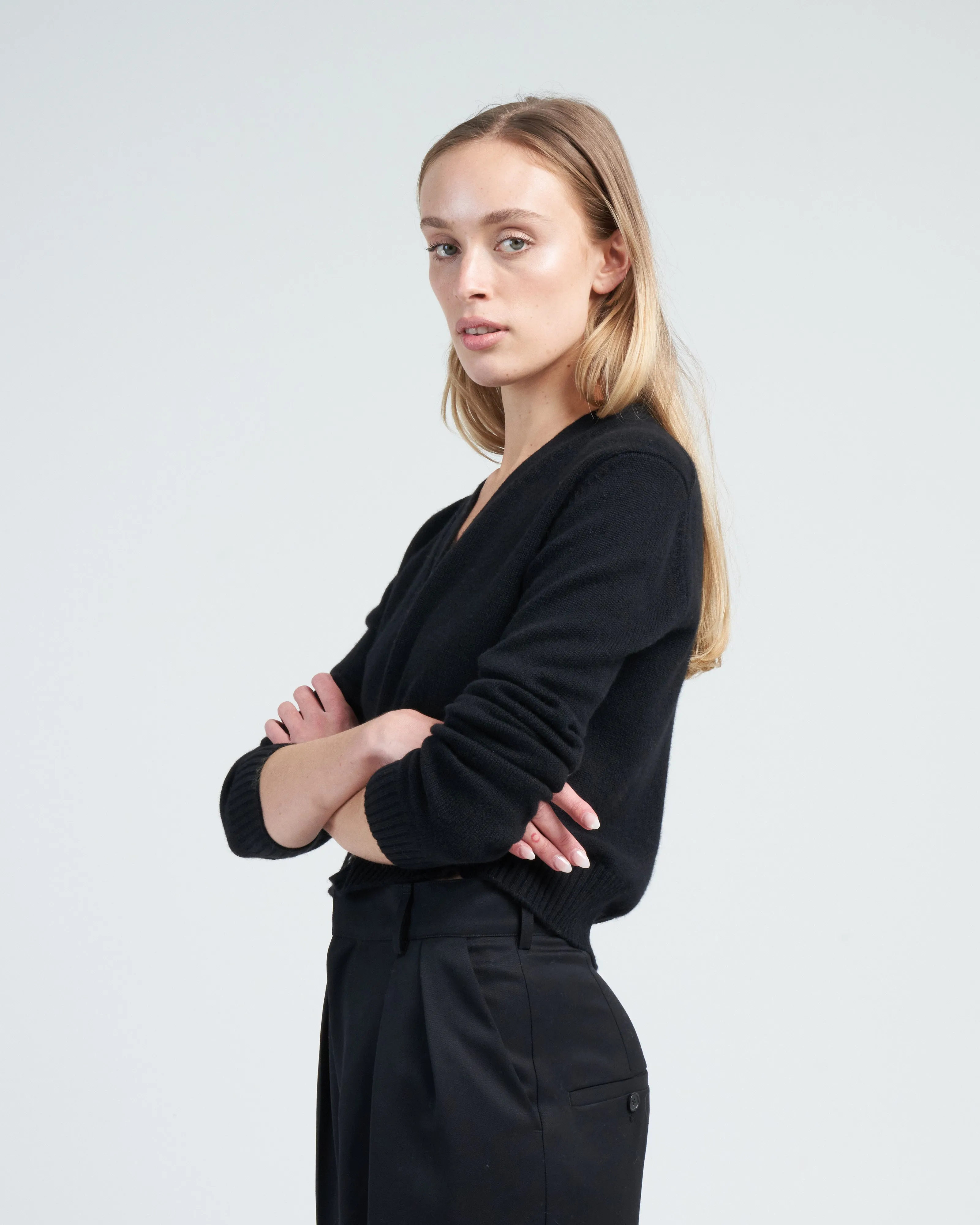 marion cardigan - black