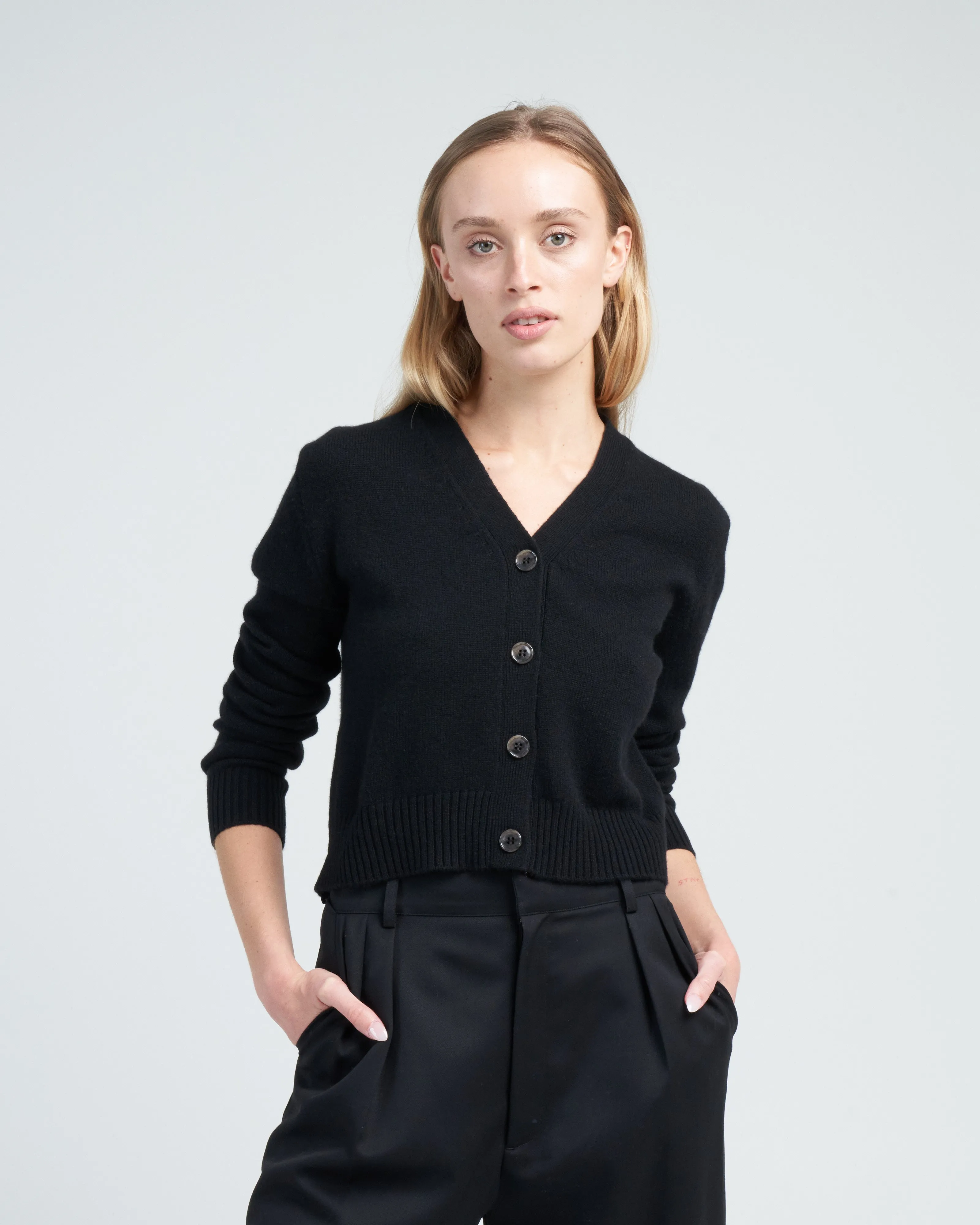 marion cardigan - black