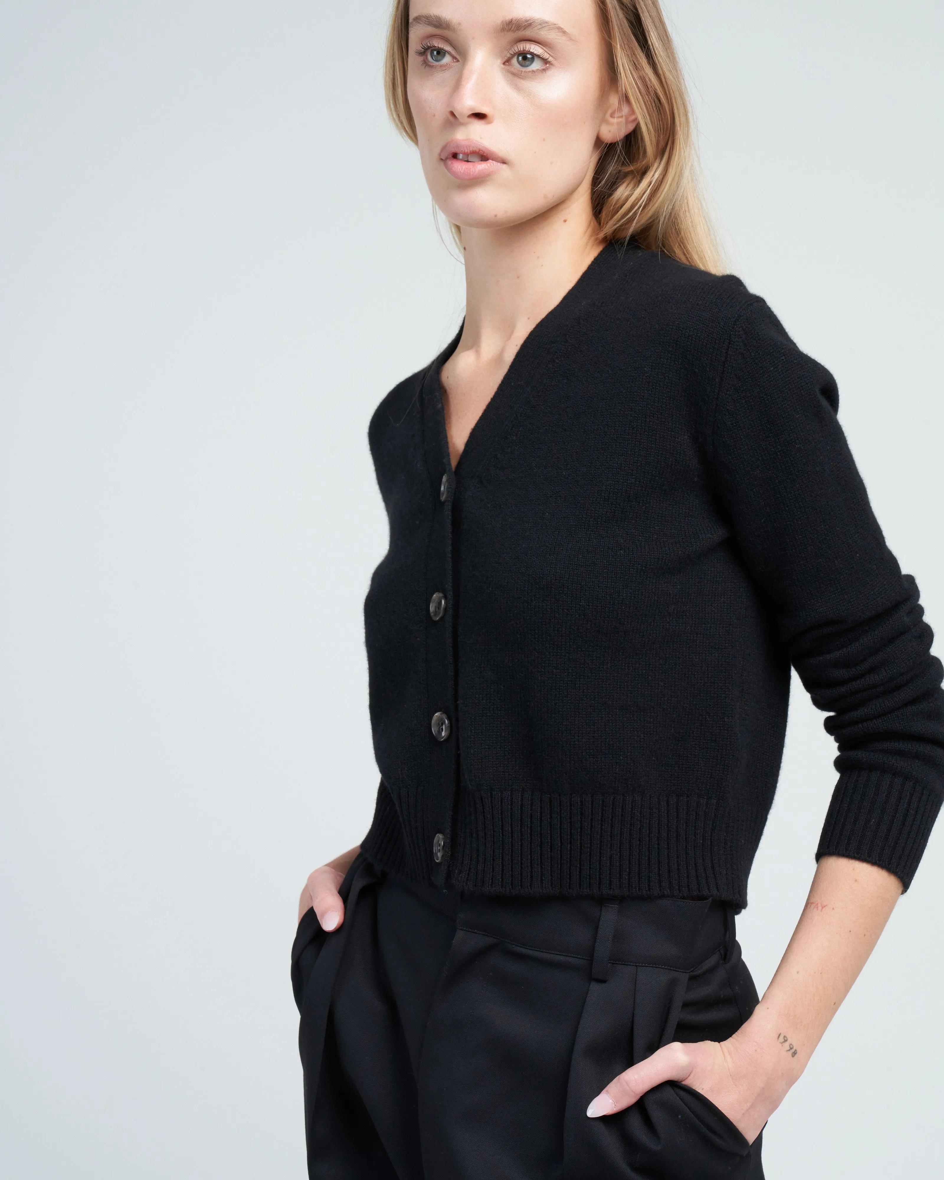 marion cardigan - black