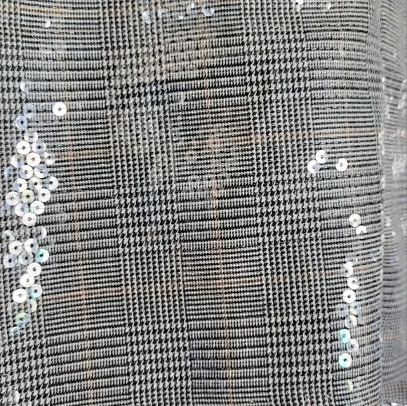Maurices Plus Size Open Front Sequin Plaid Blazer