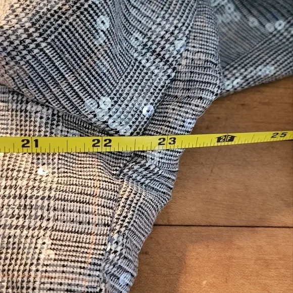 Maurices Plus Size Open Front Sequin Plaid Blazer
