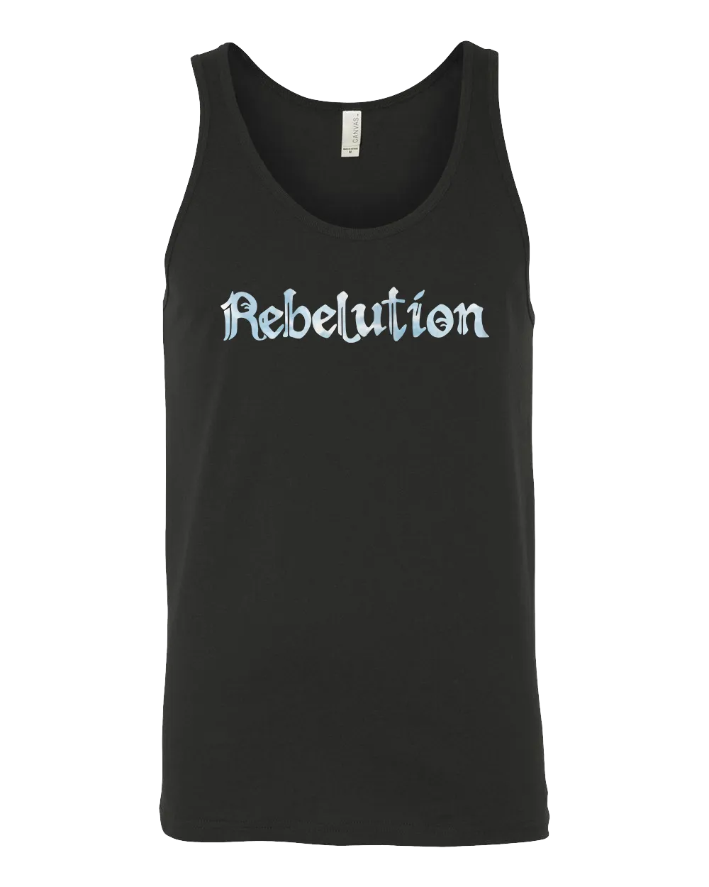 Mens Logo Tank - Blue Dyed Text