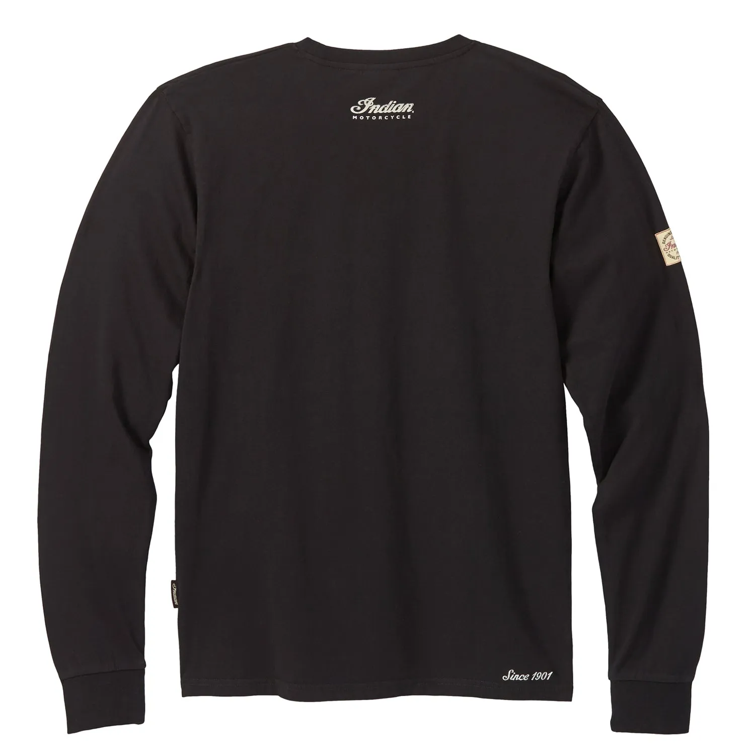 Men's Long Sleeve Script Logo T-Shirt, Black