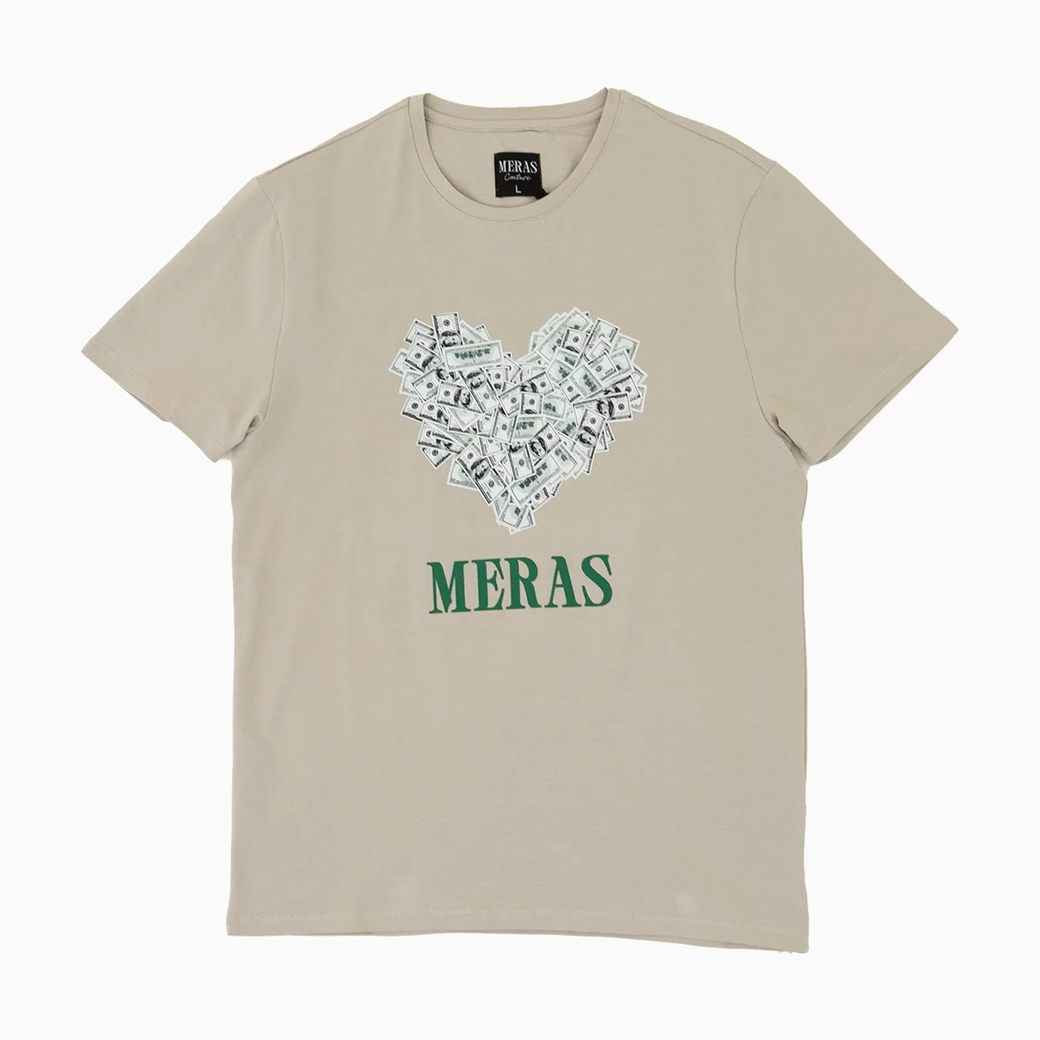 Men's Money Heart Graphic Short Sleeve T Shirt