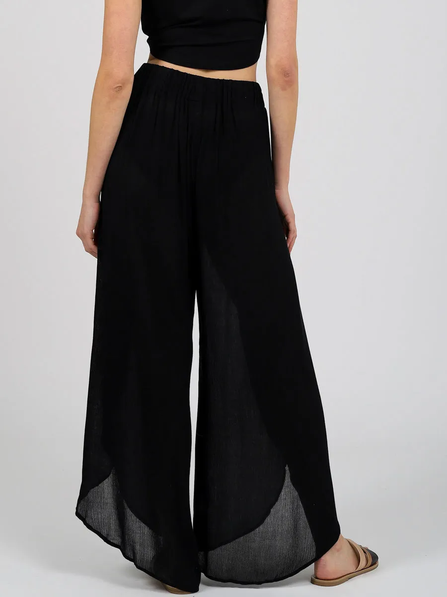 Miami Split Leg Pant Black