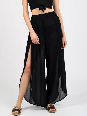 Miami Split Leg Pant Black