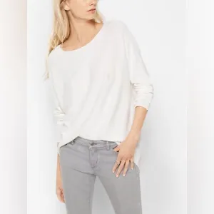 Michael Kors NWT Waffle Knit Cream High Low Sweater Size Medium Lightweight
