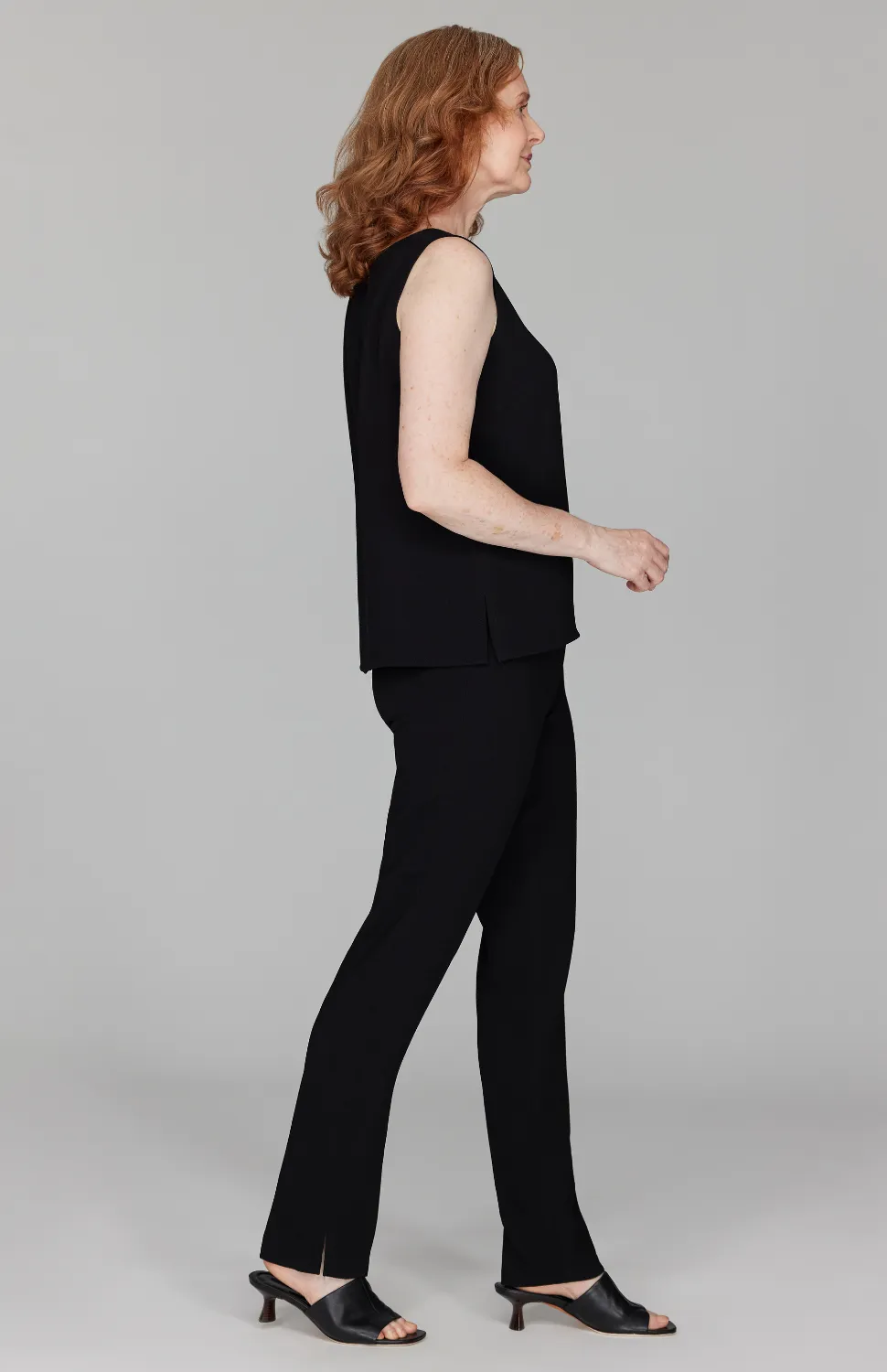 Micro Crepe Essential Narrow Leg Pant w/Full Elastic Waist