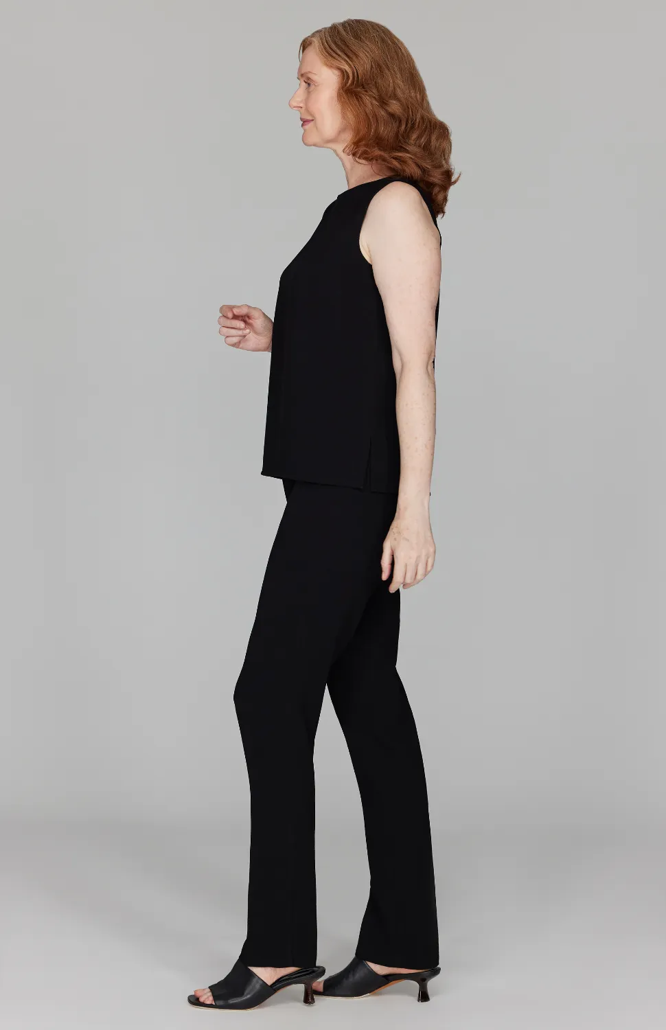 Micro Crepe Essential Narrow Leg Pant w/Full Elastic Waist