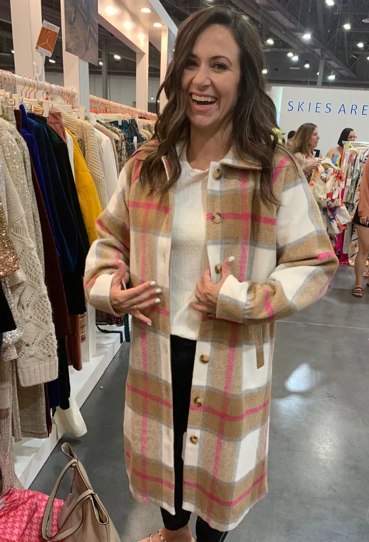Milan Plaid Longline Shacket