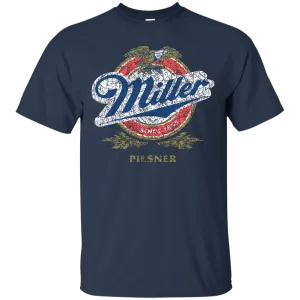 Miller Lite Beer T-Shirt Custom Designed Color Worn Label Pattern