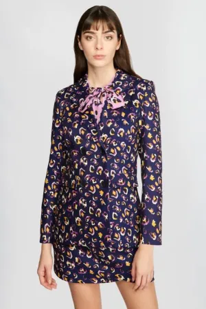Minueto Purple Leopard Parachute Jacket