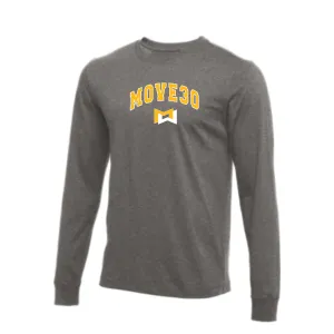MOSSA Bella   Canvas Unisex Long Sleeve T-Shirt (grey) - MOVE30 Collegiate Logo