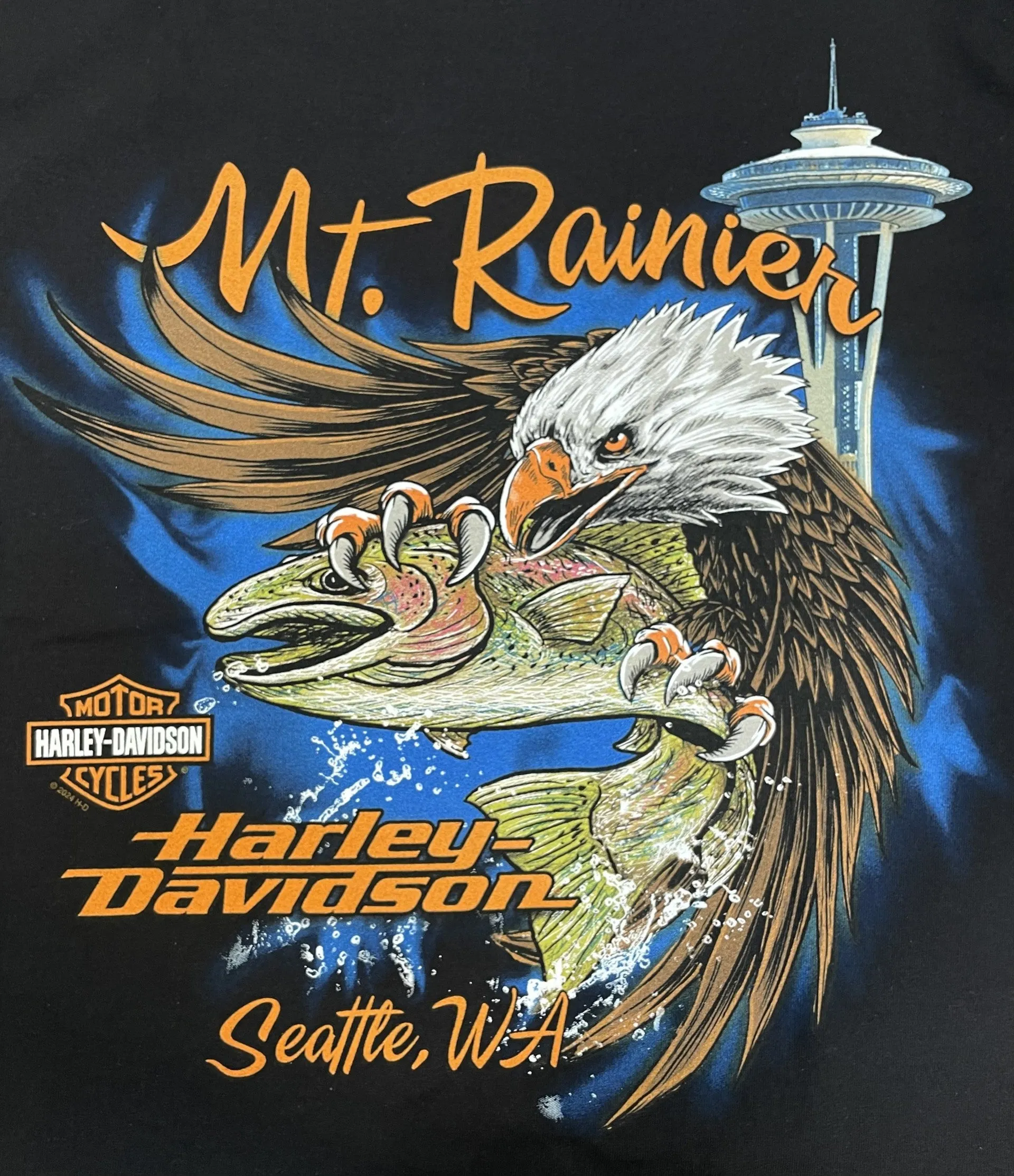 Mt. Rainier  Harley-Davidson® Eagle Back Front #1 Logo