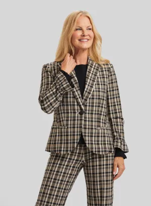 Munich Plaid Gia Blazer- FINAL SALE