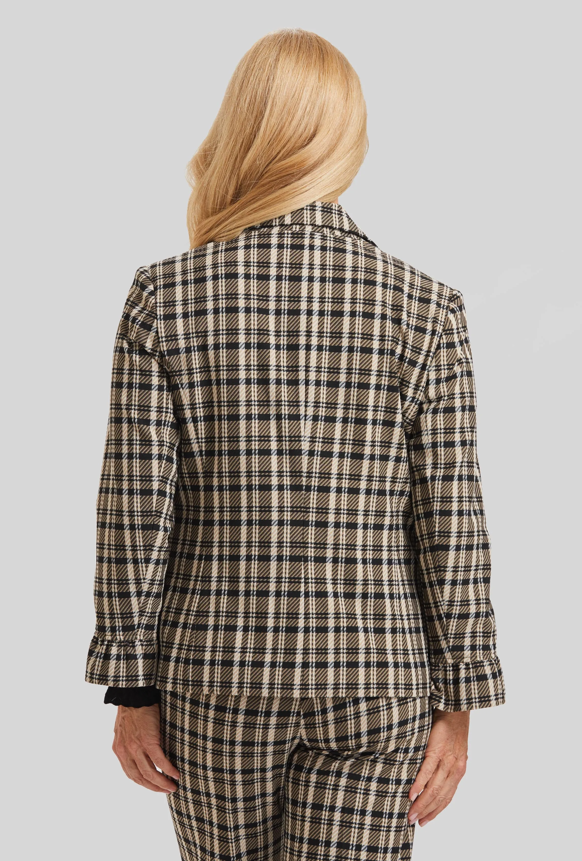 Munich Plaid Gia Blazer- FINAL SALE