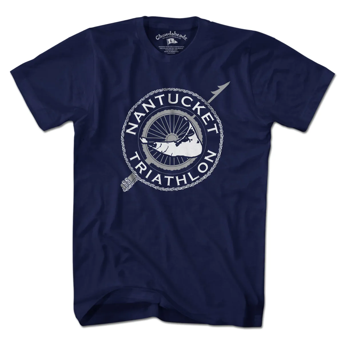 Nantucket Triathlon White Logo T-Shirt