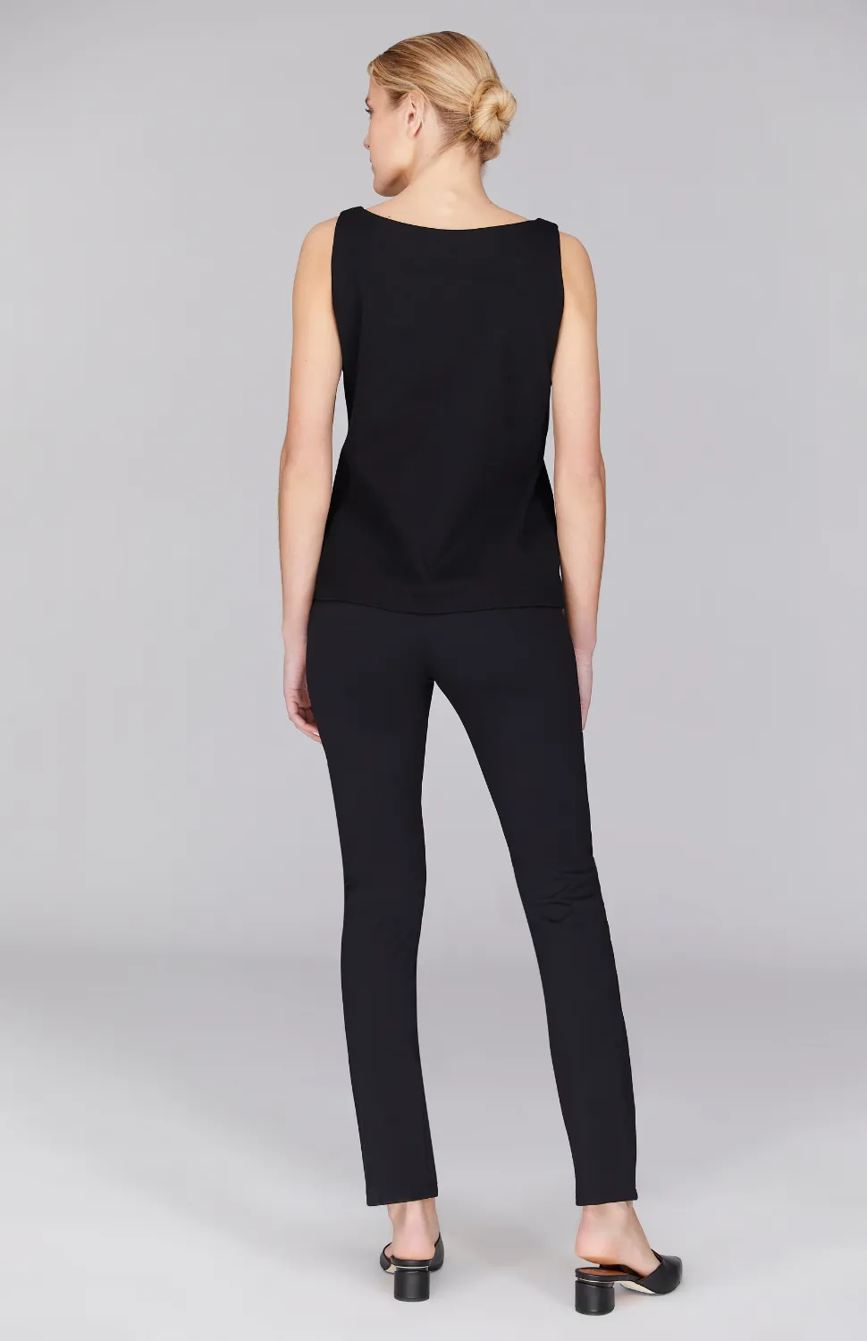 Narrow Ponte Pant w/Wide Elastic Waistband