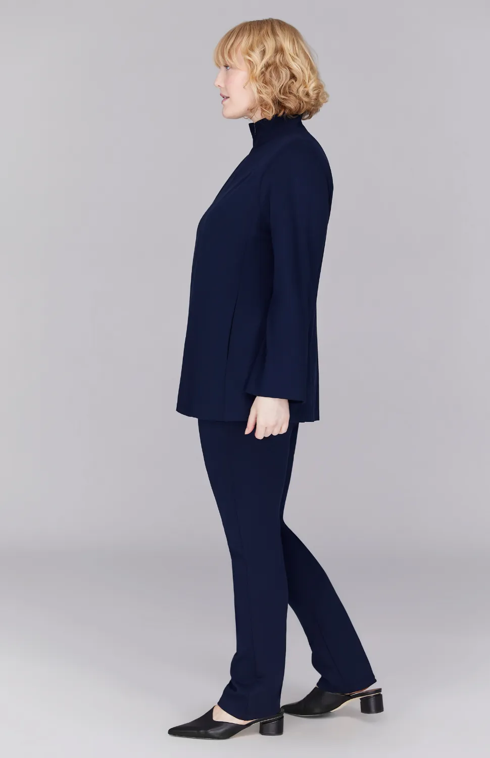 Narrow Ponte Pant w/Wide Elastic Waistband