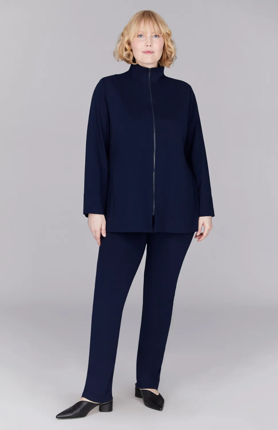 Narrow Ponte Pant w/Wide Elastic Waistband