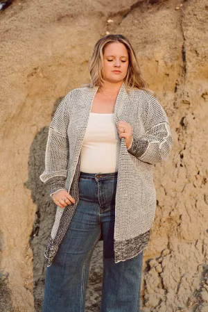 Nathalia Charcoal Long Sleeve Cardigan Curvy