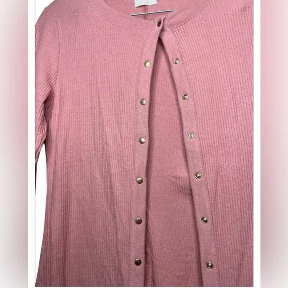 Nation Ltd. Nona brushed ribbed knit cardigan size  M