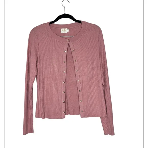 Nation Ltd. Nona brushed ribbed knit cardigan size  M