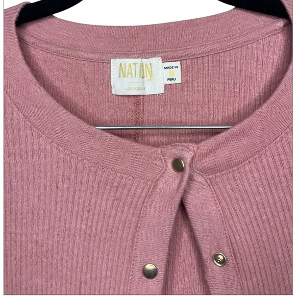 Nation Ltd. Nona brushed ribbed knit cardigan size  M