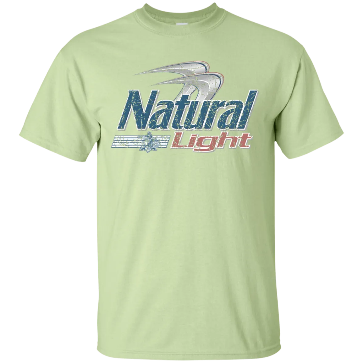 Natural Light Beer T-Shirt Custom Designed Color Worn Label Pattern