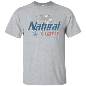 Natural Light Beer T-Shirt Custom Designed Color Worn Label Pattern