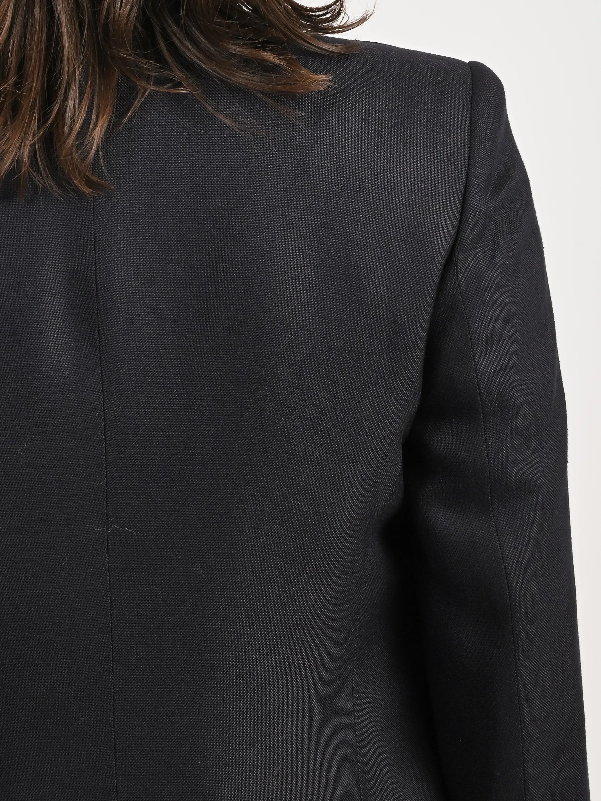 Navy Double Breasted Boxy Blazer