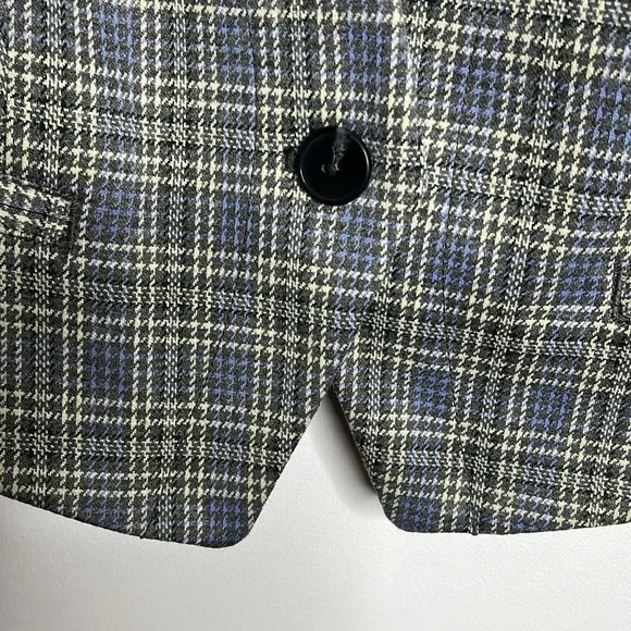 “NEW” Anthropologie Plaid Cropped Blazer Sz 4