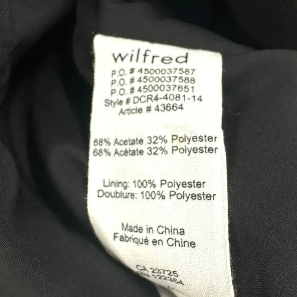 NEW Aritzia Wilfred Ezquis Crop Open Blazer Sz 2 Black