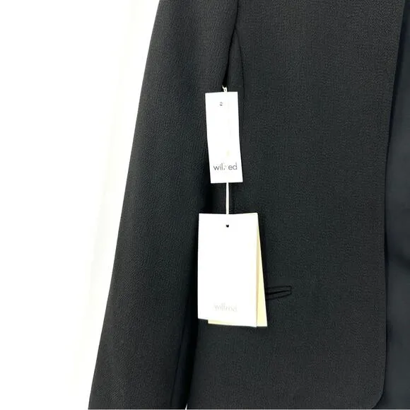 NEW Aritzia Wilfred Ezquis Crop Open Blazer Sz 2 Black