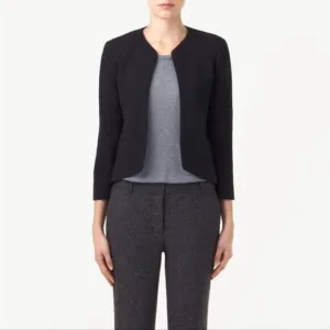 NEW Aritzia Wilfred Ezquis Crop Open Blazer Sz 2 Black
