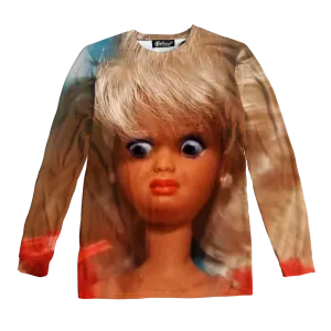 NEW DISGUST BARBIE UNISEX LONG SLEEVE LIGHTWEIGHT SWEATER, SZ L! RETAILS $55 