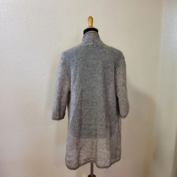 New Eileen Fisher Mohair Wool Blend Cardigan Sweater Size L