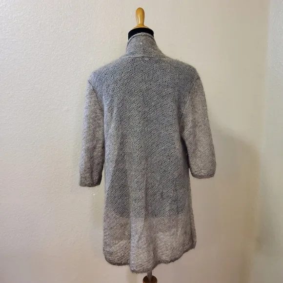New Eileen Fisher Mohair Wool Blend Cardigan Sweater Size L