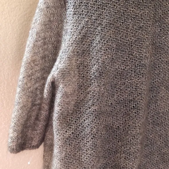 New Eileen Fisher Mohair Wool Blend Cardigan Sweater Size L