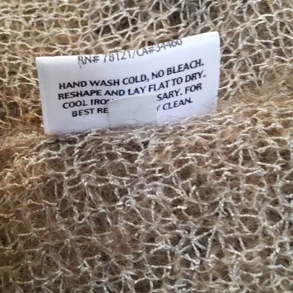 New Eileen Fisher Mohair Wool Blend Cardigan Sweater Size L