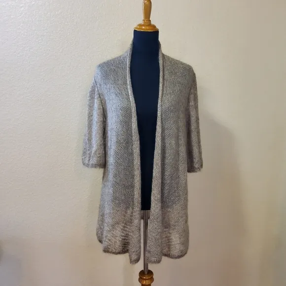 New Eileen Fisher Mohair Wool Blend Cardigan Sweater Size L
