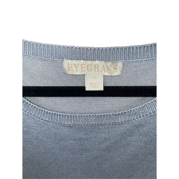 New Ryegrass Short Sleeve Sweater Top L