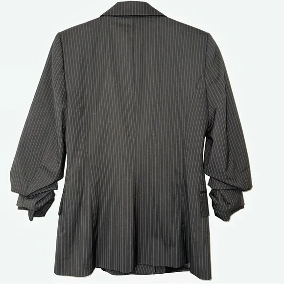 New Zara $129 Double Breasted Pinstripe Jacket Blazer Small 7955/646