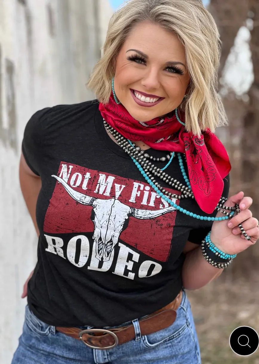 Not My First Rodeo Black Graphic Tee
