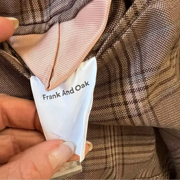 NWT Frank And Oak plaid blazer