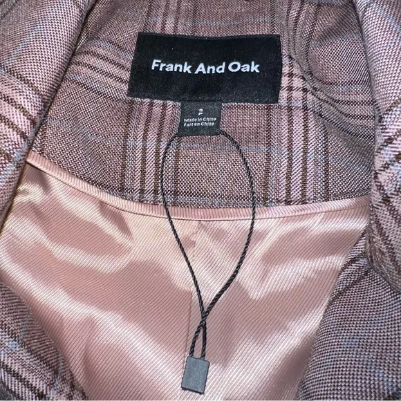 NWT Frank And Oak plaid blazer