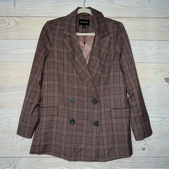 NWT Frank And Oak plaid blazer