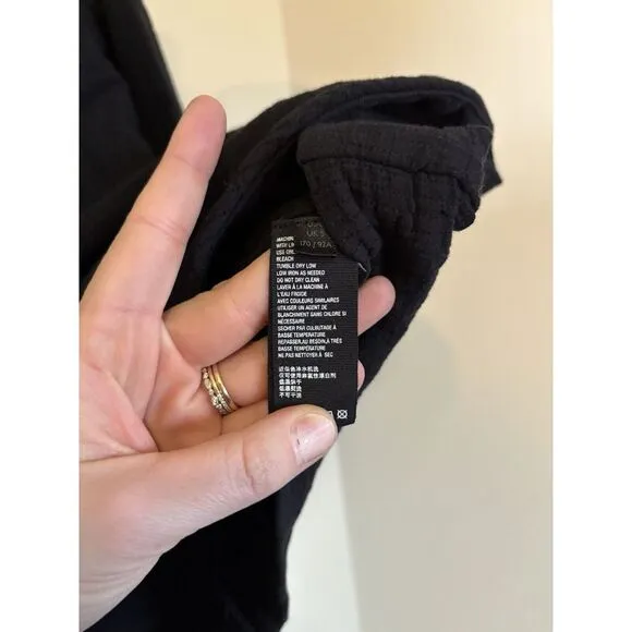NWT Free People Rowan Blazer Gauze Women's Small‎ Lightweight Black doublebreast