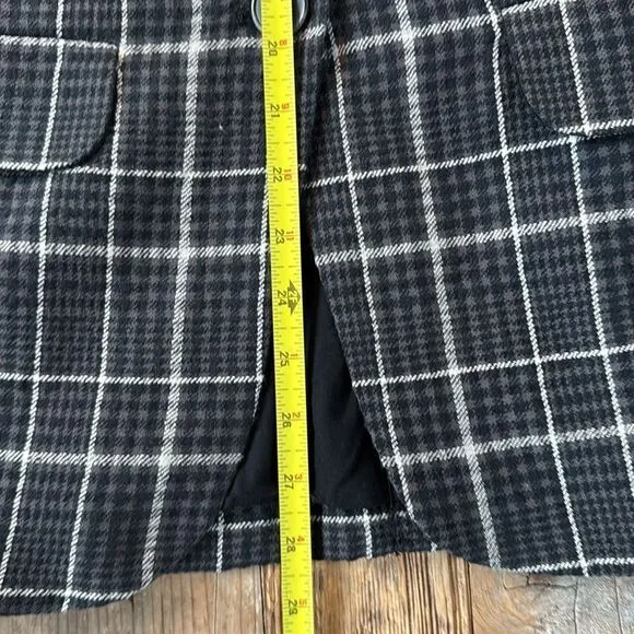 NWT Free People Lined Black Plaid Blazer Size Small